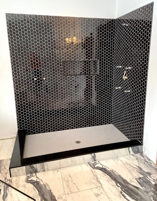 Shower Tiling and Large Format Tile Install in Woodstock